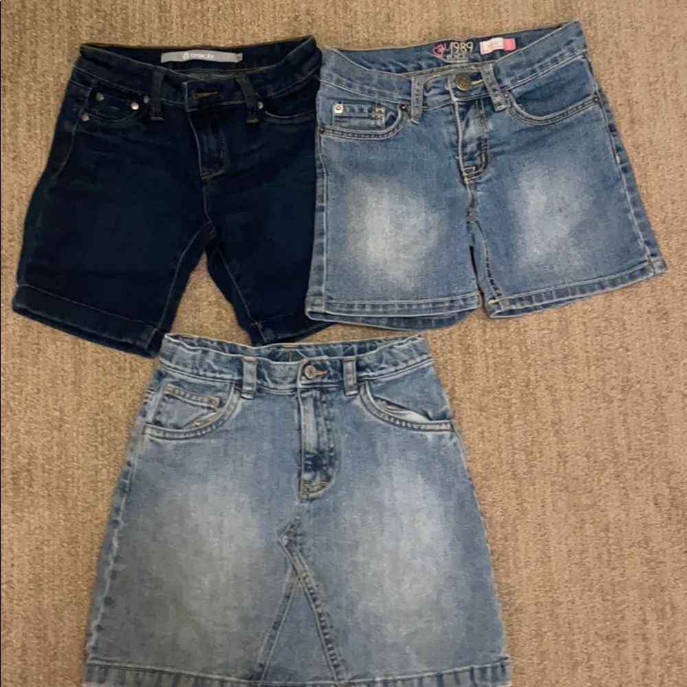 Bundle - Jean shorts and skirt